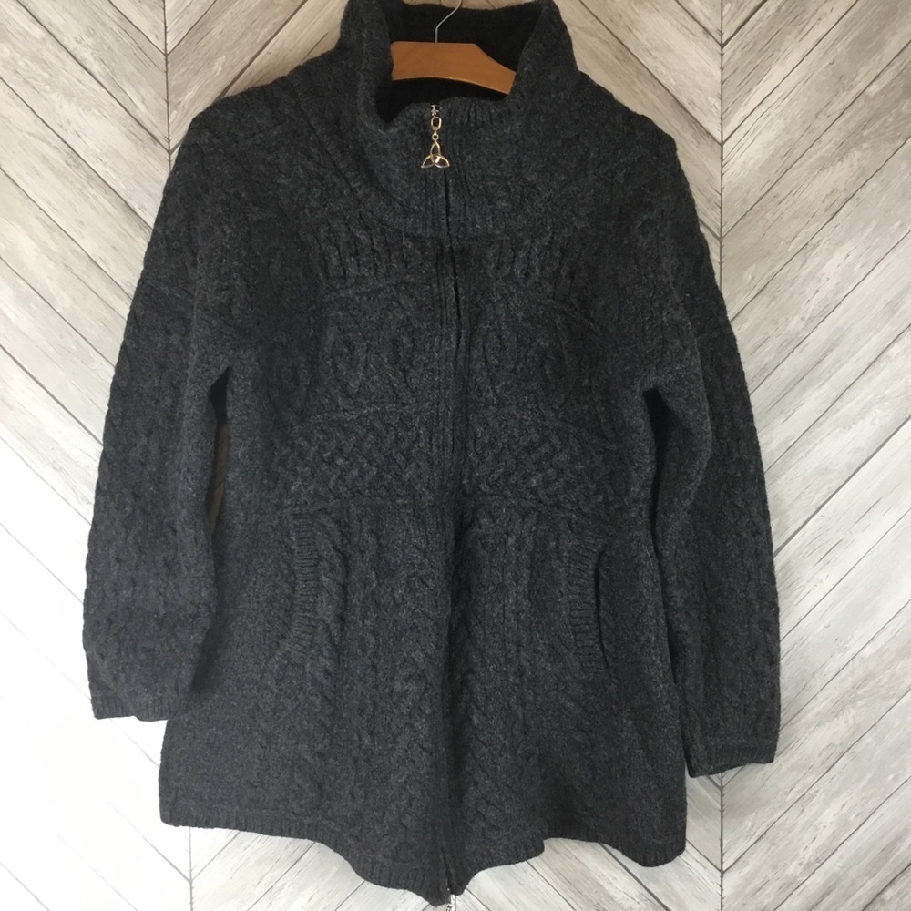 Blarney Woolen Mills Zip Front Wool Sweater